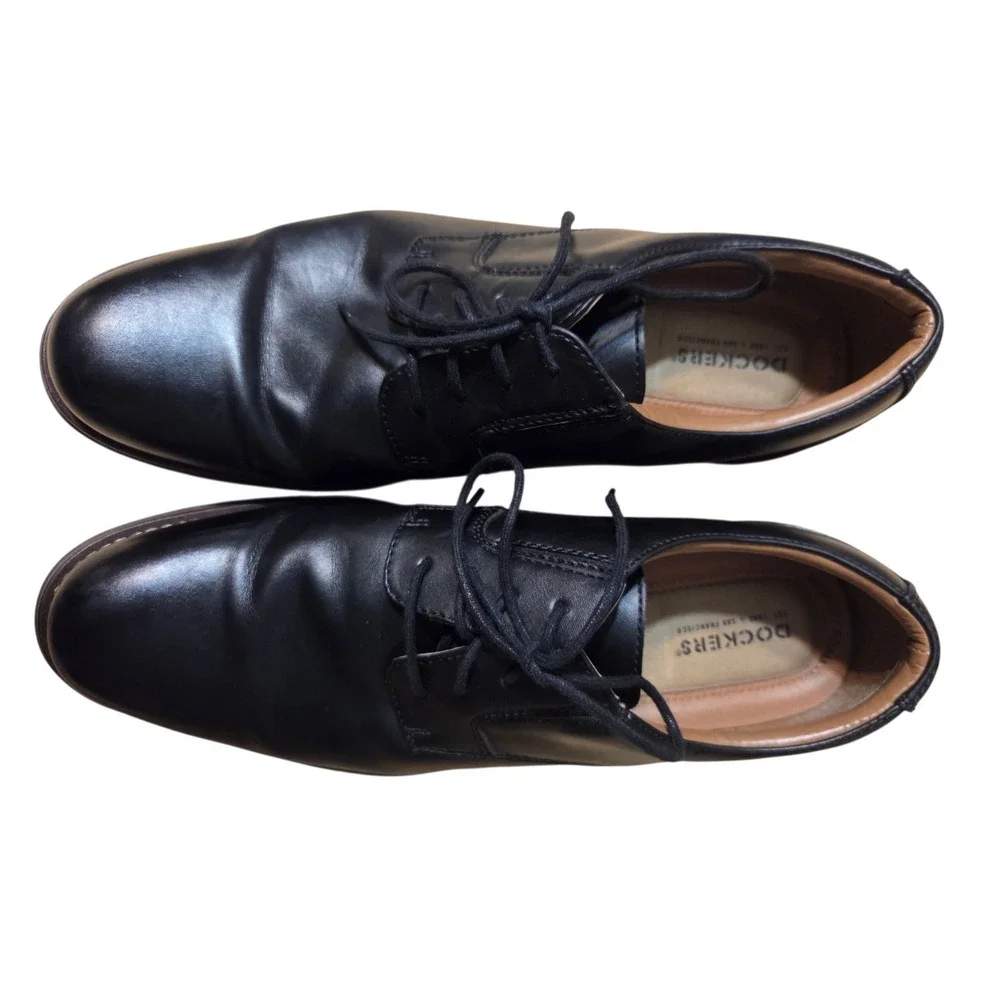 Dockers Fairway Plain Toe Oxfords Men's Dress Shoes Black 10.5M Memory Foam